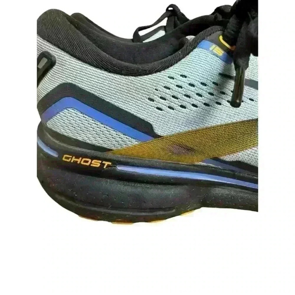 Brooks Women's Ghost 15 Neutral Running Shoe Light Blue/Black/Yellow 9 Medium - Picture 9 of 9